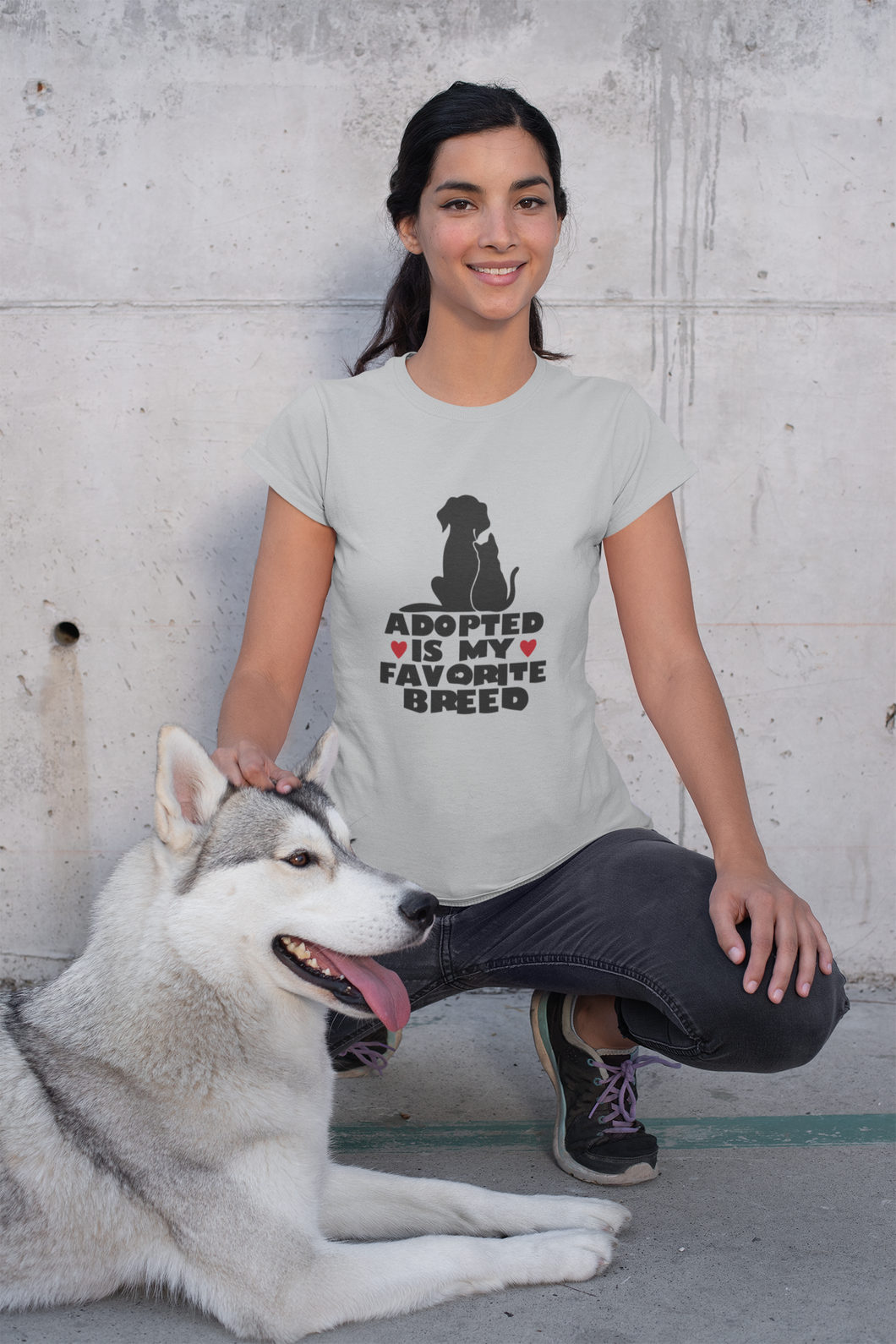 Adopted Is My Favorite Breed T-Shirt | Rescue Dog T Shirt