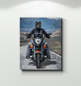 The Biker | Custom Pet Canvas